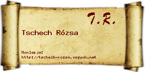 Tschech Rózsa névjegykártya